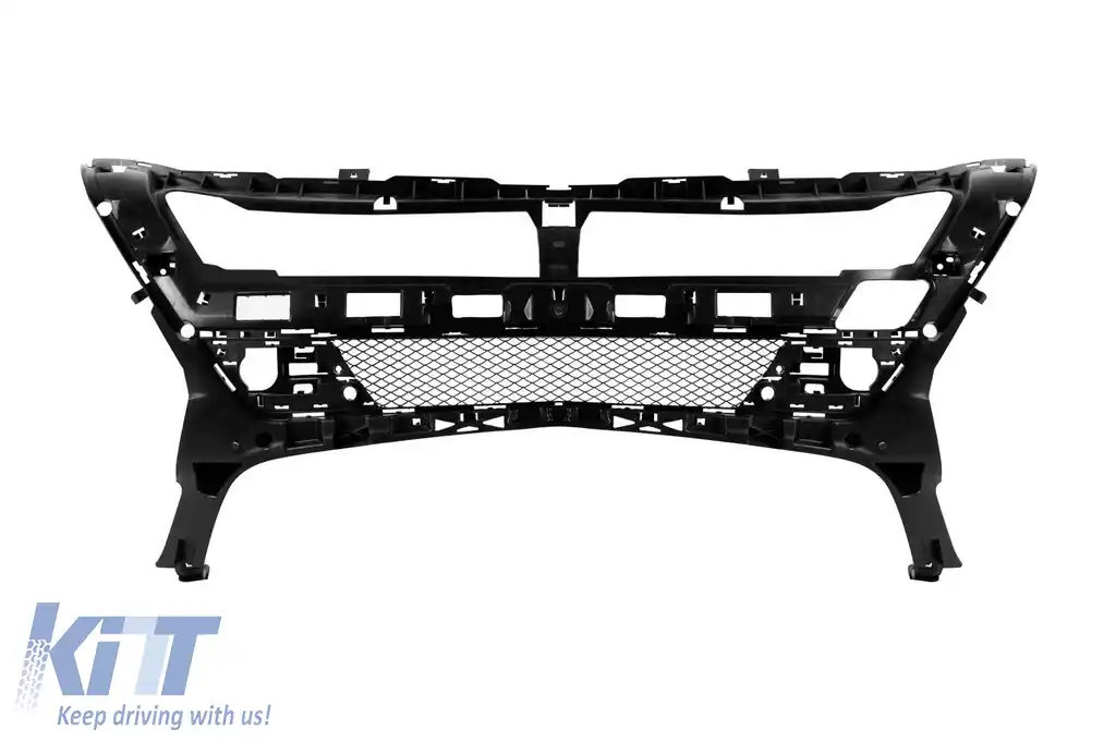 Bara frontală A Design Line potrivită pentru Mercedes ML W166 2011-2015 cu grilaj cu 3 spite cromat/negru-image-6147582