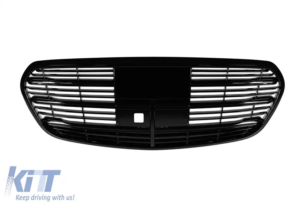 Bara frontală A Design Line potrivită pentru Mercedes S-Class W223 după 2020, cu grilă neagră-image-6147608