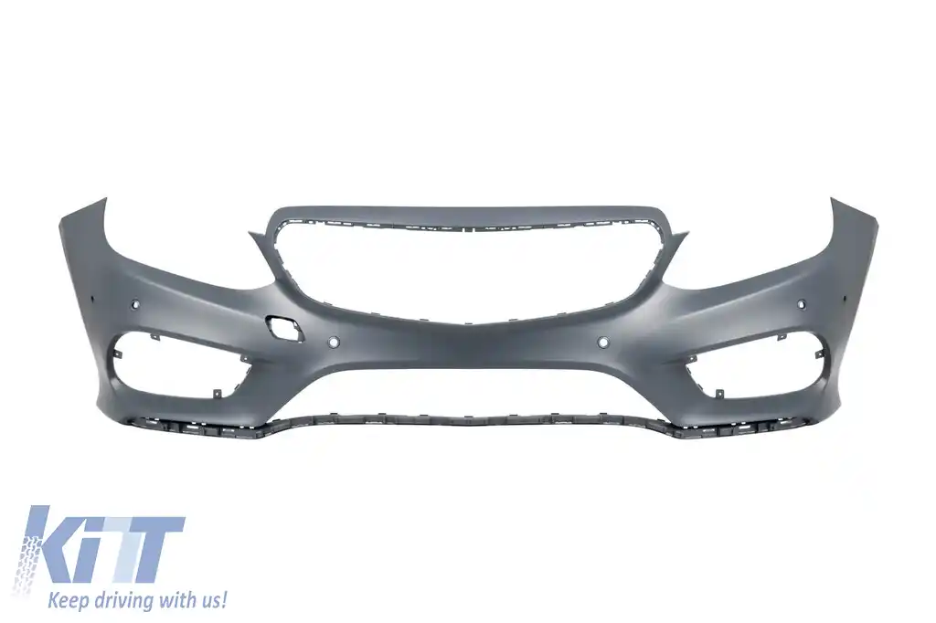 Bara frontală A Design Line potrivită pentru Mercedes E-Class W212 Sedan, S212 Estate 2014-2016 cu grilă diamant crom/gri-image-6237273