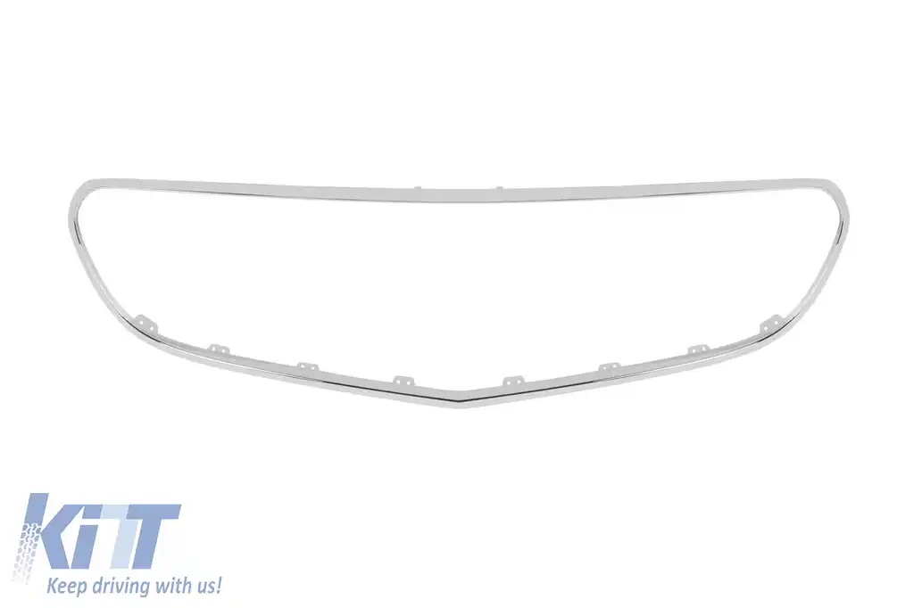 Bara frontală A Design Line potrivită pentru Mercedes E-Class W212 Sedan, S212 Estate 2014-2016 cu grilă diamant crom/gri-image-6237275