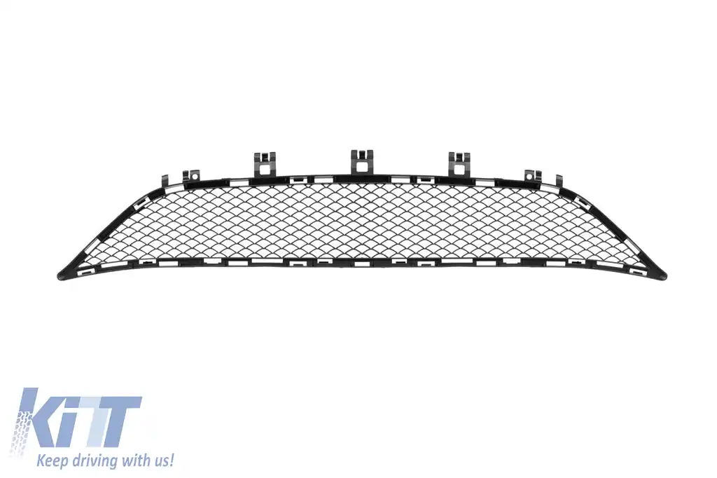 Bara frontală A Design Line potrivită pentru Mercedes E-Class W212 Sedan, S212 Estate 2014-2016 cu grilă diamant crom/gri-image-6237276