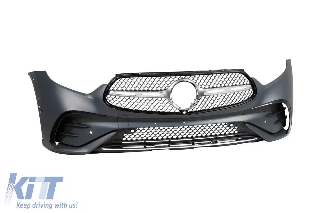 Bara frontală A Design Line potrivită pentru Mercedes GLC SUV X254 după 2022 cu grilă Diamond-image-6237316