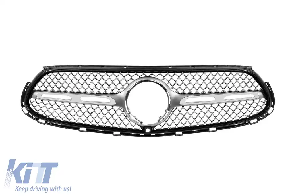 Bara frontală A Design Line potrivită pentru Mercedes GLC SUV X254 după 2022 cu grilă Diamond-image-6237318