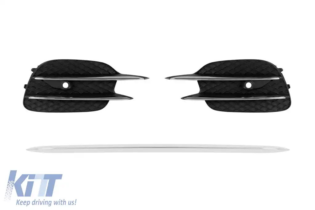 Bara frontală A Design Line potrivită pentru Mercedes V-Class W447 2014-2023 cu grilă neagră în formă de diamant-image-6237390