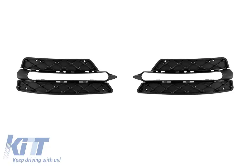 Bara frontală A Design Line potrivită pentru Mercedes C-Class W204 Sedan, S204 Estate 2007-2014 cu PDC, cu grilă Chrome/Black Diamond-image-6237400