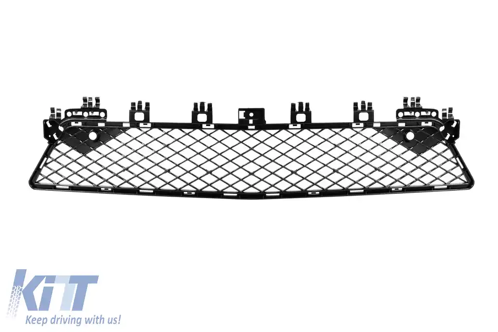 Bara frontală A Design Line potrivită pentru Mercedes C-Class W204 Sedan, S204 Estate 2007-2014 cu PDC, cu grilă Chrome/Black Diamond-image-6237401