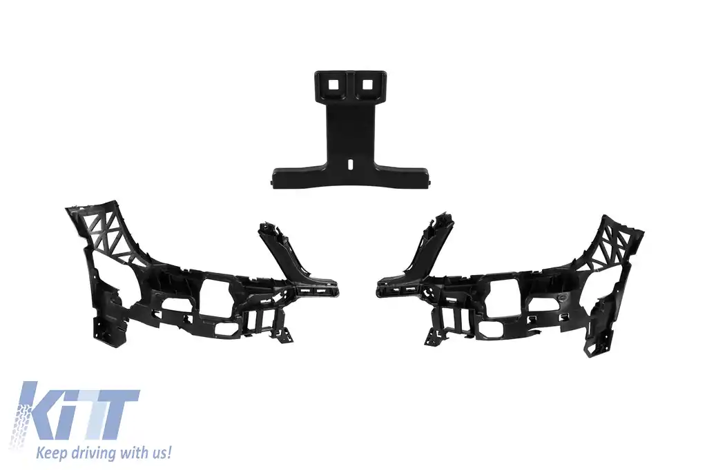 Bara frontală A Design Line potrivită pentru Mercedes C-Class W204 Sedan, S204 Estate 2007-2014 cu PDC, cu grilă Chrome/Black Diamond-image-6237403