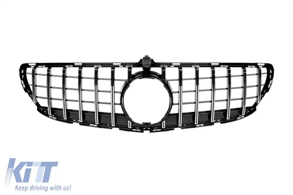 Bara frontală A Design potrivită pentru Mercedes CLS W218 2015-2018 cu grilă GT crom/negru și elemente din lac negru-image-6138164