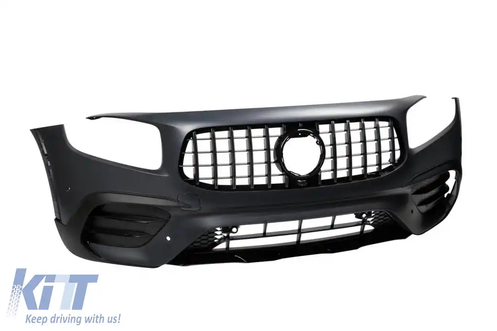 Bara frontală A Design potrivită pentru Mercedes GLB X247 2019-2023, cu grilă GT crom/negru-image-6264977