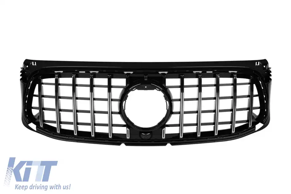 Bara frontală A Design potrivită pentru Mercedes GLB X247 2019-2023, cu grilă GT crom/negru-image-6264981