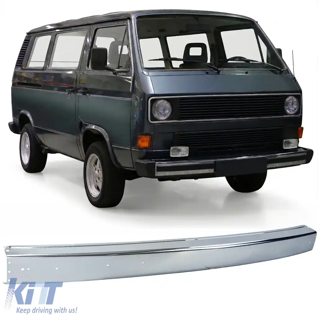 Bara frontală cromată de 1.8mm, de calitate superioară, potrivită pentru VW T3 79-92