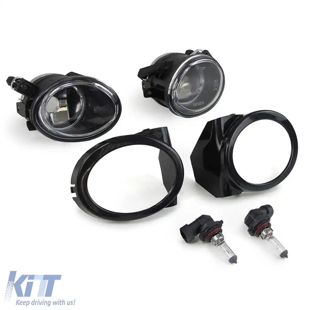 Bara frontală cu ABE + proiectoare de ceață cu sticlă clară, potrivită pentru BMW Seria 5 E39 1995-2003-image-6202364