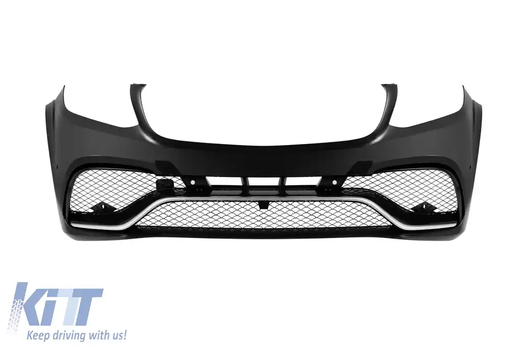 Bara frontală design A tip 63 potrivită pentru Mercedes GLS X166 2015-2019, cu elemente cromate