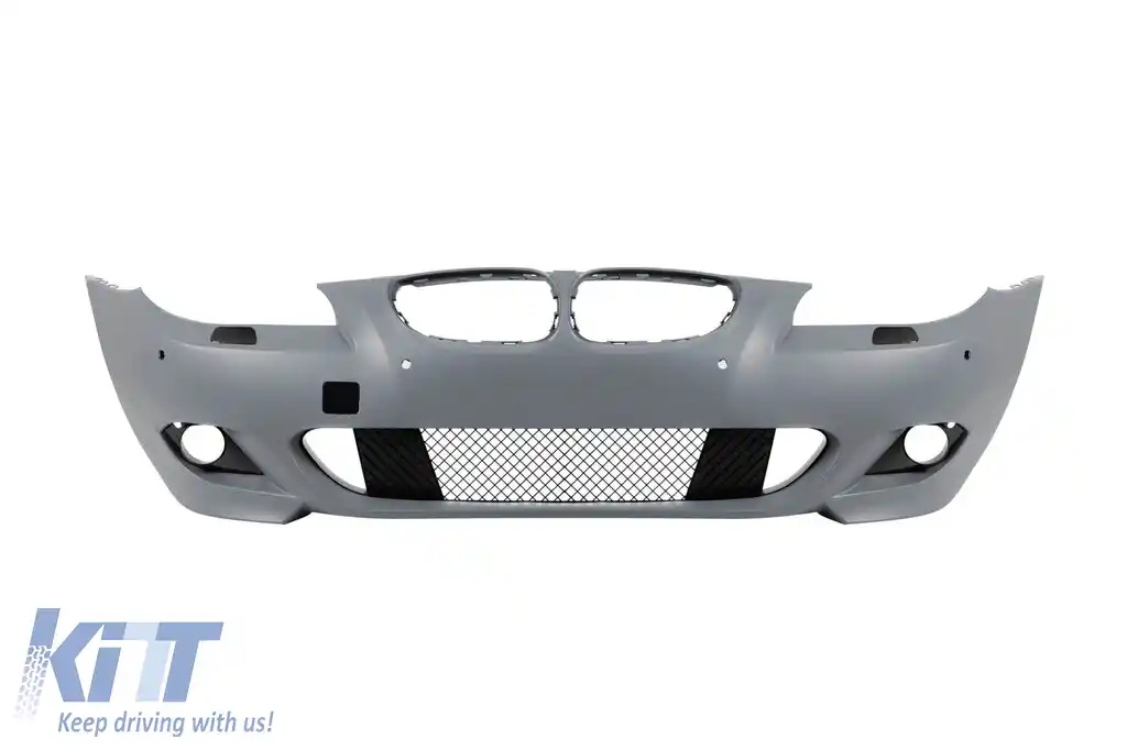 Bara frontală M tech potrivită pentru BMW Seria 5 E60, E61 2007-2010, cu PDC, fără proiectoare de ceață-image-6164291
