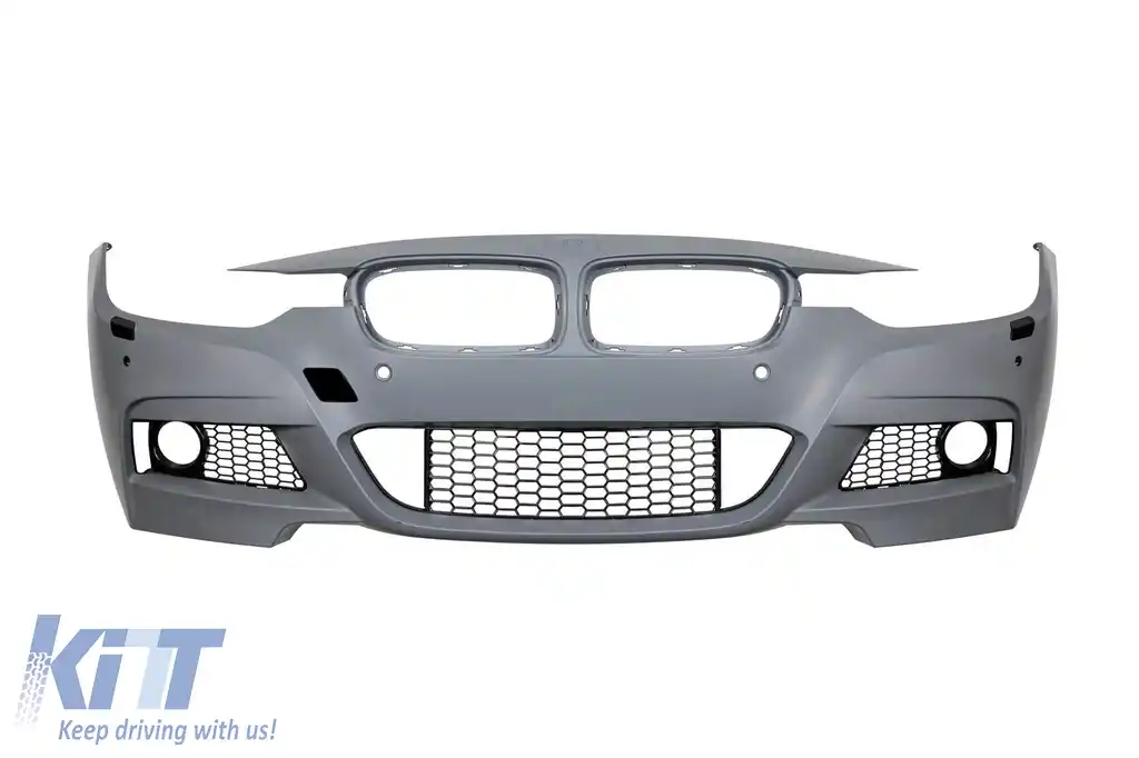 Bara frontală M Technik potrivită pentru BMW Seria 3 F30 sedan, F31 touring 2011-2019 cu PDC, cu duze de spălare, fără lumini de ceață