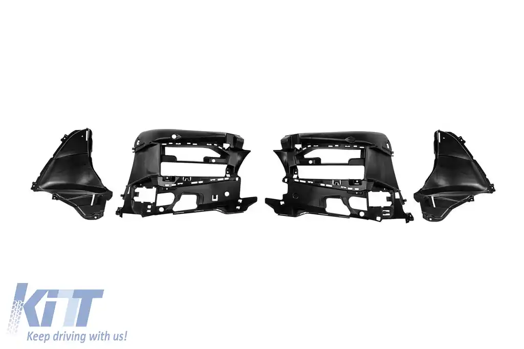 Bara frontală M Technik potrivită pentru BMW Seria 5 G30 sedan, G31 break 2017-2019 cu PDC, cu duze de spălare, cu grilaj pentru ACC, fără lumini de zi-image-6143618