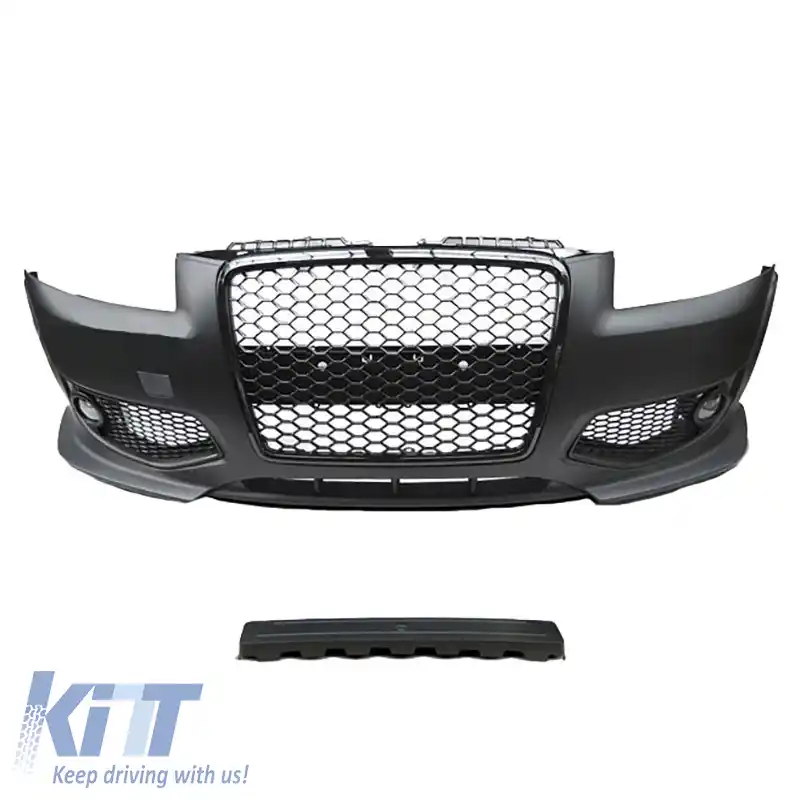 Bara frontală potrivită pentru Audi A3 8P 05-08 RS Look cu grilă negru lucios-image-6299085