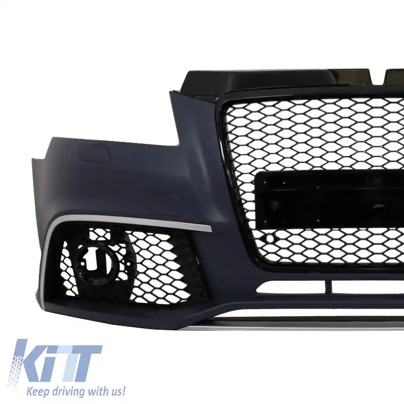 Bara frontală potrivită pentru Audi A3 8P 08-12 Facelift RS3 Look cu grilă neagră-image-6296920