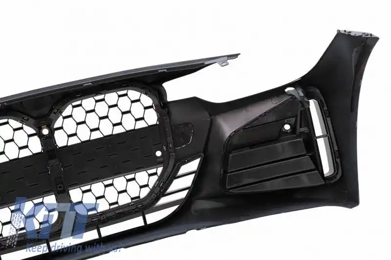 Bara frontală potrivită pentru BMW 3 F30/F31 11-19 G20 / G80 M Look Negru/ Crom-image-6318906