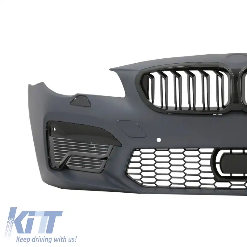 Bara frontală potrivită pentru BMW 5 F10 10-17 Look M5 F90/G30 cu grilă și PDC-image-6308347