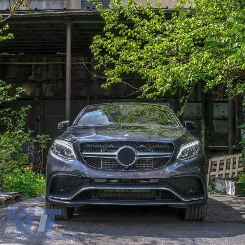 Bara frontală potrivită pentru Mercedes-Benz GLE Coupe C292 2015-2019 GLE63 Aspect Design cu Grilă-image-6310908