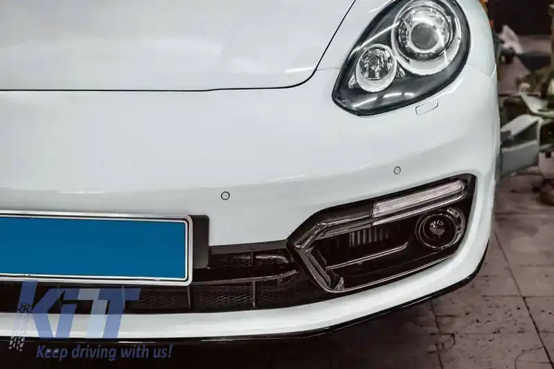 Bara frontală potrivită pentru Porsche Panamera 970.2 2011-2018 Look 971 GTS cu DRL-image-6320402