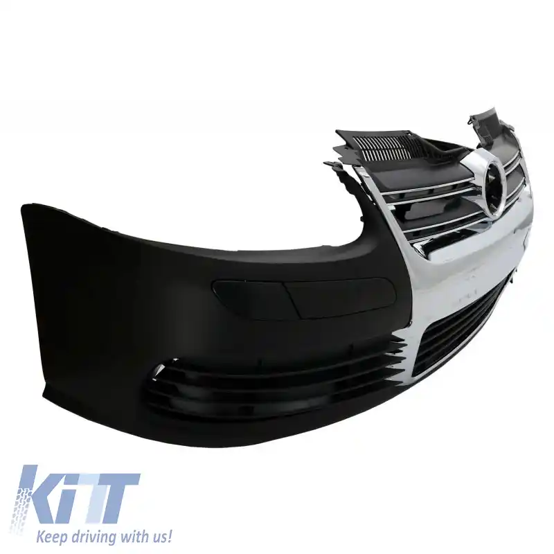 Bara frontală potrivită pentru VW Golf V (5) 03-08 / Jetta 05-10 Aspect R32 cu grilaj cromat-image-6289846