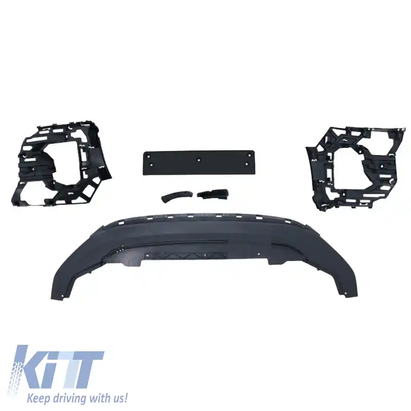 Bara frontală potrivită pentru VW Golf VII (7.5) 17-20 Facelift cu lumini de ceață LED aspect GTI și grilă-image-6298987