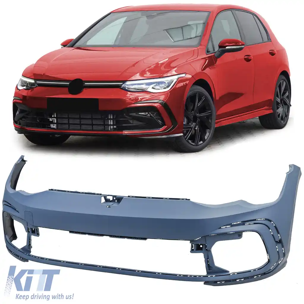 Bara frontală pre-vopsită potrivită pentru VW Golf 8 GTI GTD R-Line 19-24