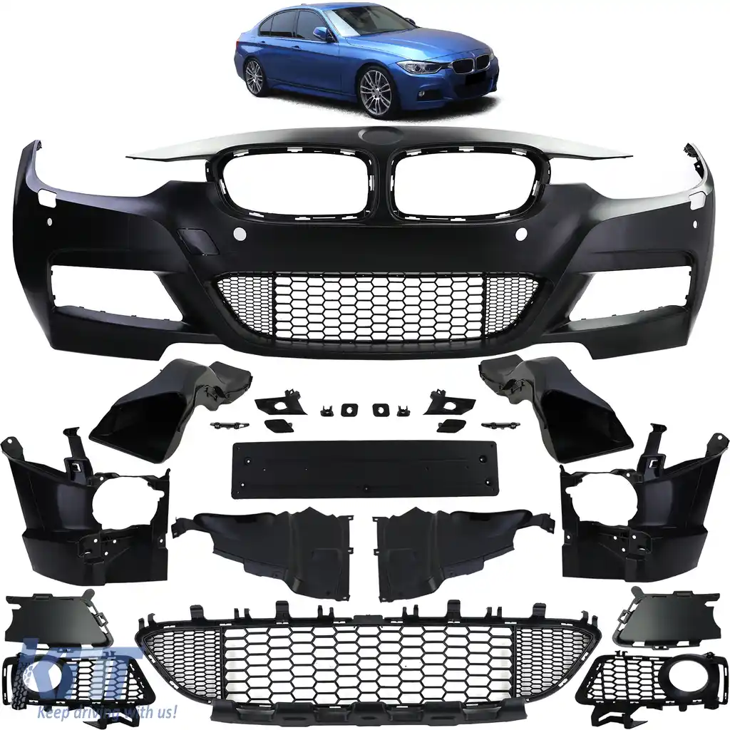 Bara frontală sport 2 completă cu accesorii potrivită pentru BMW Seria 3 F30 F31 11-19