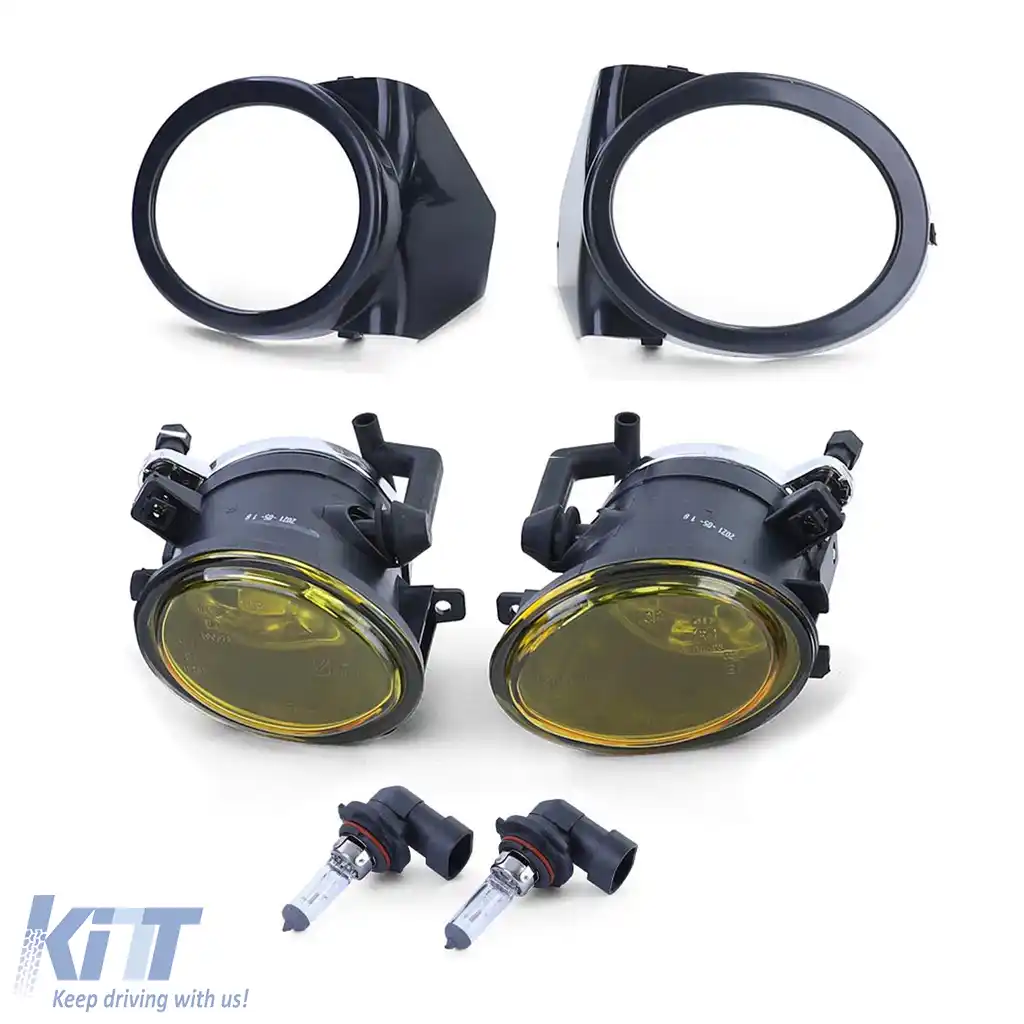 Bara frontală sport + ABE + proiectoare de ceață galbene potrivite pentru BMW E46 sedan touring-image-6209654