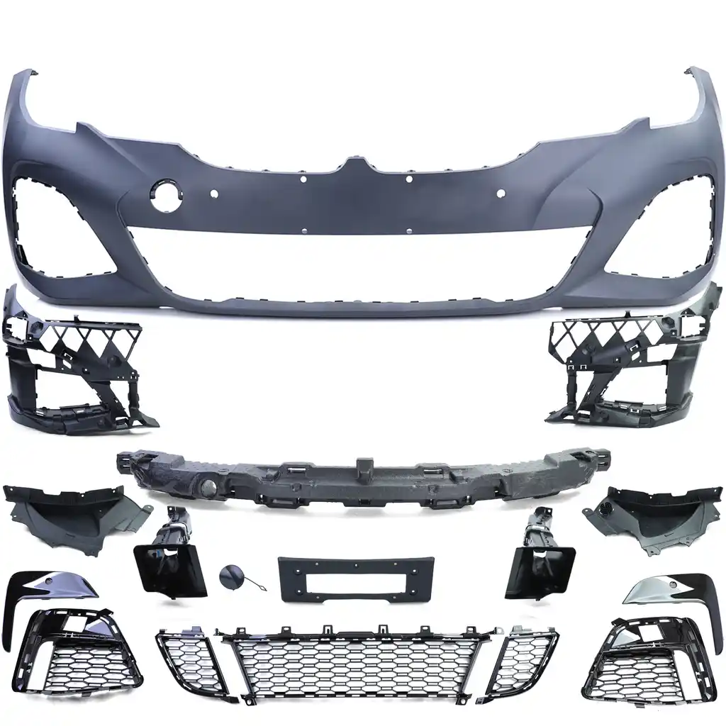 Bara frontală sport completă cu accesorii, potrivită pentru BMW Seria 3 G20 G21 2018-2022-image-6177243
