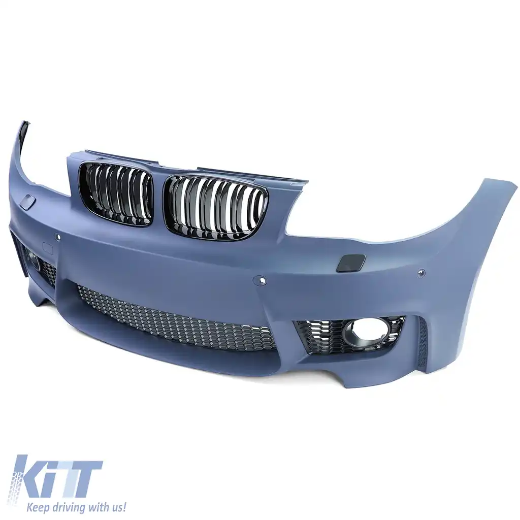 Bara frontală sport cu ABE + grilă, potrivită pentru BMW Seria 1 E81 E82 E87 E88 04-13-image-6198395