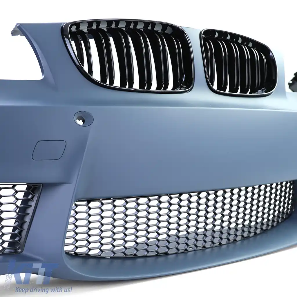 Bara frontală sport cu ABE + grilă, potrivită pentru BMW Seria 1 E81 E82 E87 E88 04-13-image-6198398