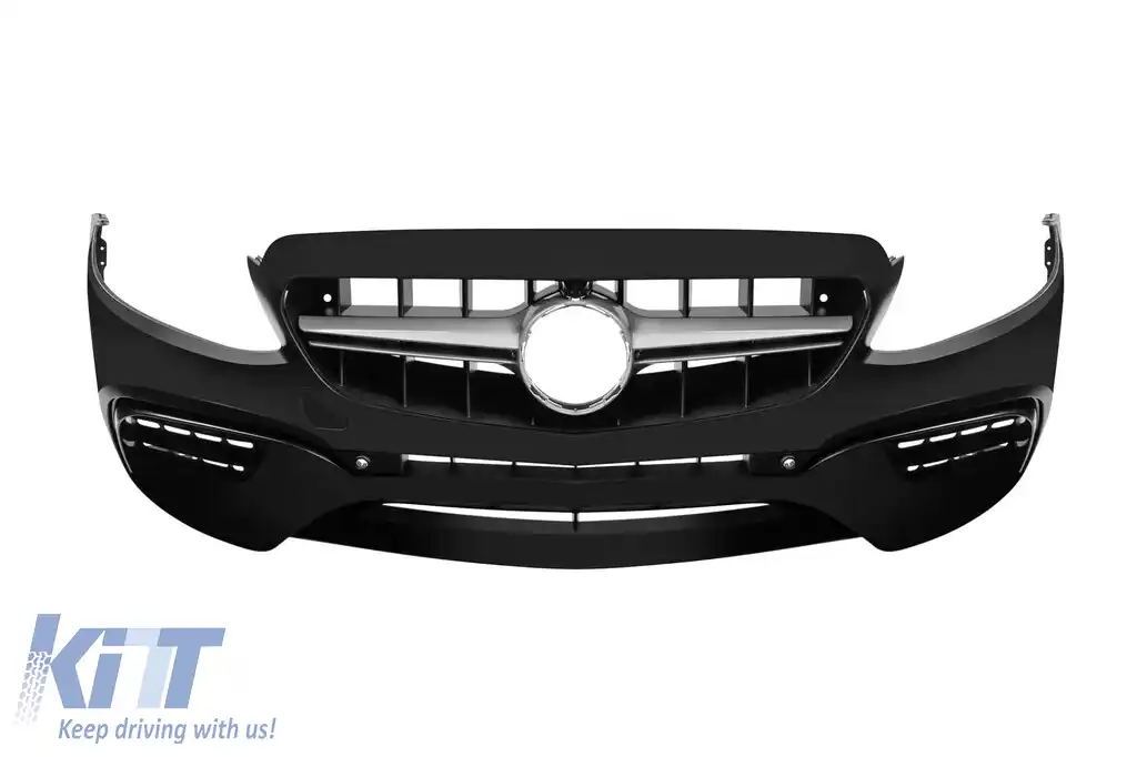 Bara frontală tip E63 potrivită pentru Mercedes E-Class W213 sedan, S213 break 2016-2019, pentru modelul fără clapete active