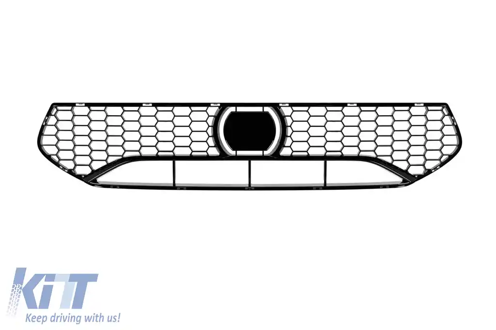 Bara frontală tip M5 potrivită pentru BMW Seria 5 G30, G31 2017-2019, cu grilaj pentru ACC, cu deschideri pentru PDC-image-6231675