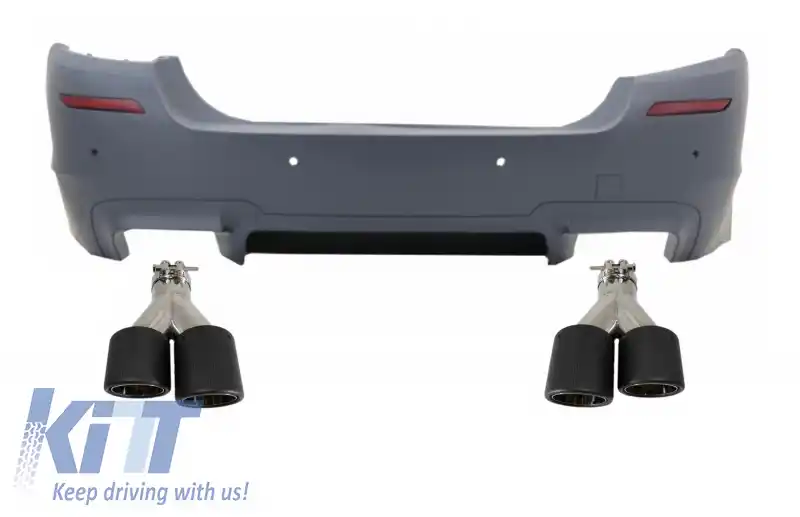 Bara Spate compatibil cu BMW Seria 5 F10 (2011-2017) cu Tobe Ornamente Sistem de evacuare Carbon Fiber M5 Design