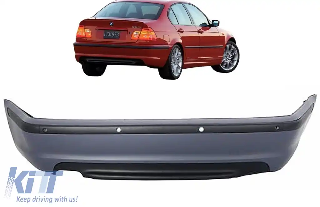 Bara Spate compatibila cu BMW Seria 3 E46 (1998-2004) M-technik Design Cu Gauri PDC-image-6054836