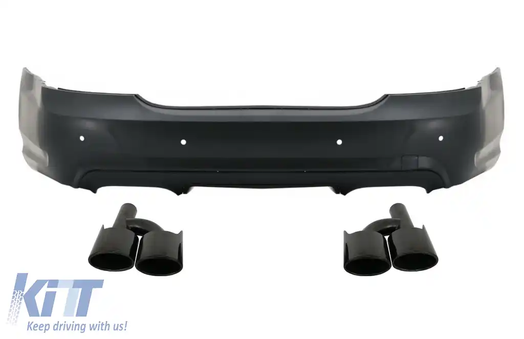 Bara Spate cu Difuzor si Ornamente Negre compatibil cu Mercedes S-Class W221 (2005-2013) S65 Design