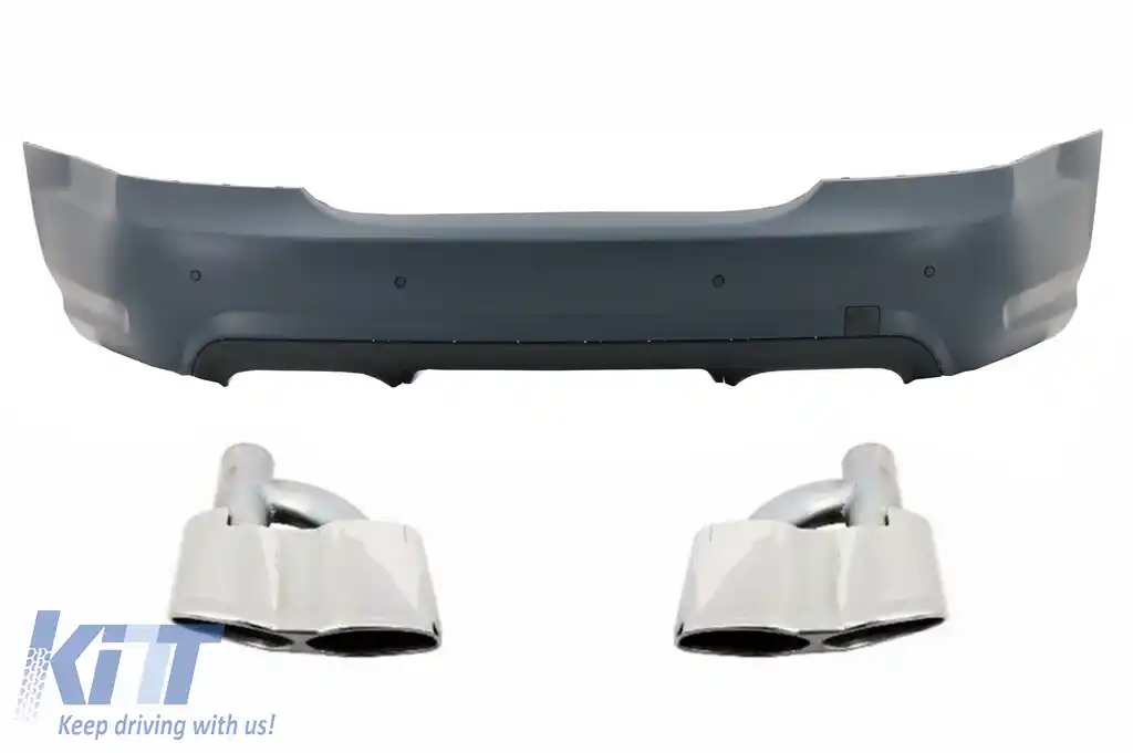 Bara Spate cu Ornamente de evacuare compatibil cu Mercedes S-Class W221 (2005-2011) S65 Design