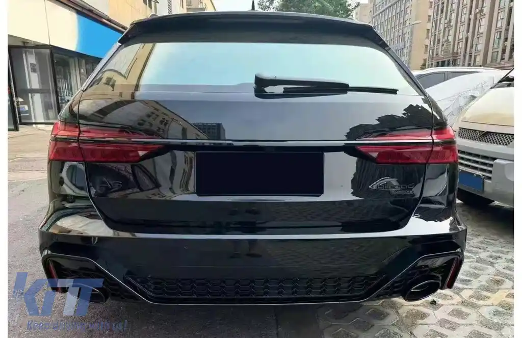 Bara Spate cu ornamente evacuare compatibil cu Audi A6 C8 4K Sedan (2018-Up) RS Design-image-6126590