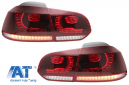 Bara Spate cu Sistem de Evacuare si Stopuri Full LED compatibil cu VW Golf 6 VI (2008-2013) R20 Look-image-6051005