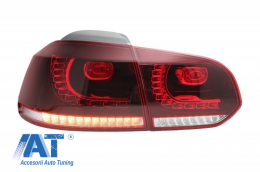 Bara Spate cu Sistem de Evacuare si Stopuri Full LED compatibil cu VW Golf 6 VI (2008-2013) R20 Look-image-6051006