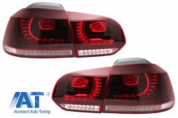 Bara Spate cu Sistem de Evacuare si Stopuri Full LED compatibil cu VW Golf 6 VI (2008-2013) R20 Look-image-6051007
