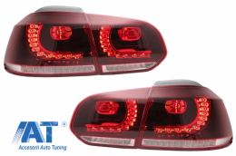 Bara Spate cu Sistem de Evacuare si Stopuri Full LED compatibil cu VW Golf 6 VI (2008-2013) R20 Look-image-6051009