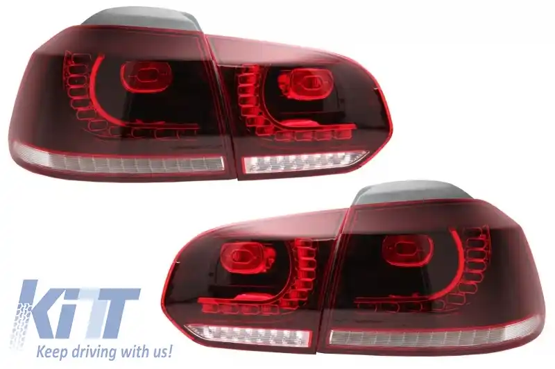 Bara Spate cu Sistem de Evacuare Stopuri Full LED si Praguri Laterale compatibil cu VW Golf 6 VI (2008-2013) R20 Look-image-6051030