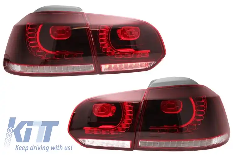 Bara Spate cu Sistem de Evacuare Stopuri Full LED si Praguri Laterale compatibil cu VW Golf 6 VI (2008-2013) R20 Look-image-6051036