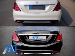 Bara Spate cu Sistem Evacuare compatibil cu Mercedes S-Class W222 (2013-up) S63 Design-image-6049412