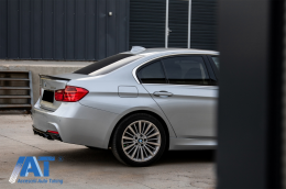 Bara Spate M-Tehnik Design cu Difuzor Bara Evacuare Dubla Stanga compatibil cu BMW Seria 3 F30 2011+ Negru Lucios-image-6069971