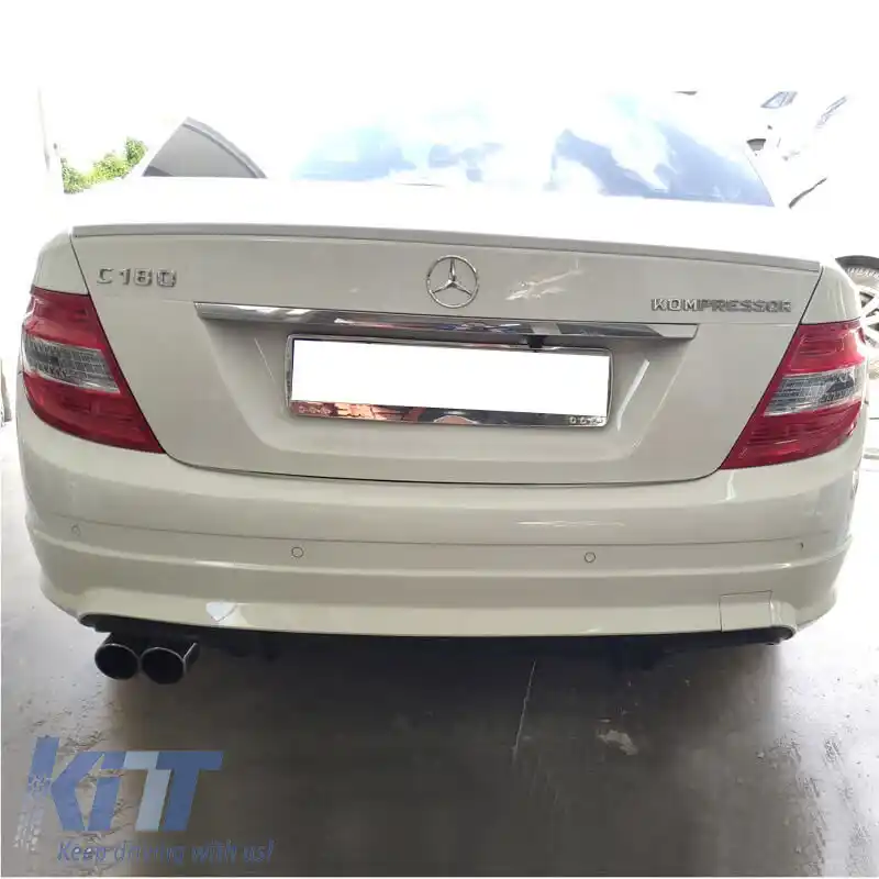 Bara spate potrivită pentru Mercedes-Benz C-Class W204 07-11 C63 Aspect Design A cu PDC-image-6299075